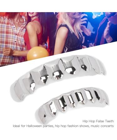 Hip Hop Teeth Halloween Hip Hop Teeth Convenient for Halloween Party for Hip Hop Fashion Shows(Silver) - Buy Online on GoSupps.com