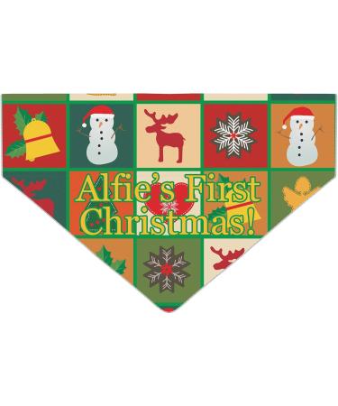 Personalized Dog Hollow Football & Olympic Games Triangular Cloth - Festive Christmas Pattern for Pets - Ideal for Public Holidays - Buy Online on GoSupps.com