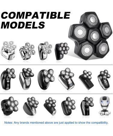 3 Pack 6D Magnetic Head Shaver Replacement Blades Head Electric Razor Replacement Heads Compatible with Muti modes Shaving Blades Shaver for Bald Men with 3 Cleaning Brush by Plantarecover 6d Black - Buy Online on GoSupps.com