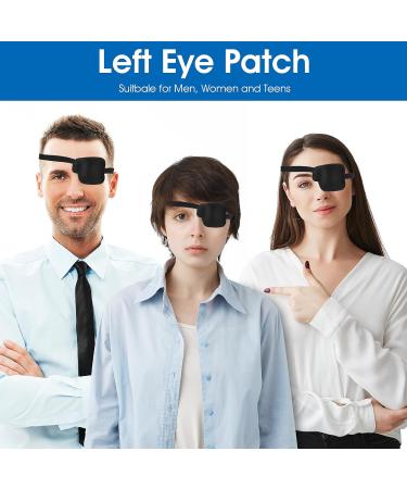 2Pcs Adjustable Left Eye Patches for Adults | 3D Medical Eyepatch for Amblyopia Strabismus & Post-Surgery - Comfortable & Secure Fit - Buy Online on GoSupps.com