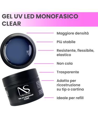  Nail Store Nail Store Clear single-phase UV gel long-lasting self-leveling medium density anti-yellowing easy to handle Suitable for refills (30 g) - Buy Online on GoSupps.com