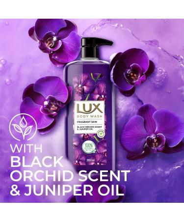 Lux Body Wash - Black Orchid & Juniper Oil - XL 750ml Pump Bottle - Paraben Free Extra Foam Long Lasting Fragrance - Buy Online on GoSupps.com