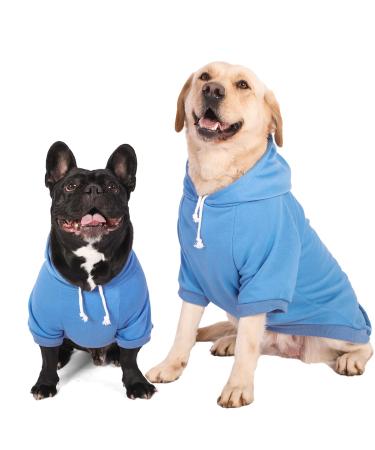 Furryilla Pet Clothes for Dog, Dog Hoodies Sweatshirt with Leash Hole for Medium Large Dogs (XXL,Blue) XX-Large Blue Dog Hoodie