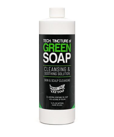 Pirate Face Tattoo Green Soap 16 Fl Oz + 8oz Squeeze Wash Bottle - Buy Online on GoSupps.com