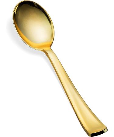 200 Gold Plastic Silverware Set - Disposable Heavy Duty Cutlery for Party - Includes 100 Forks, 50 Spoons, 50 Knives - Bulk Pack - Buy Online on GoSupps.com