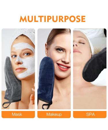 Kinhwa Washy Washing Slimmer Glove - Soft Microfiber Face Cleaner (3 Pack Gray/Black/Blue) - Reusable 15cm x 20cm for Gentle Cleansing - Buy Online on GoSupps.com