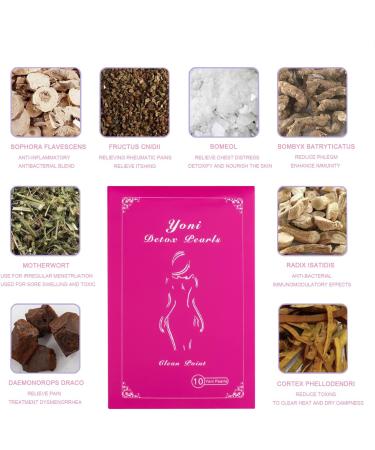 wuuair 10PCS Yoni Pearls Detox Balls with Feather and Applicator Herbal Essence for Cleansing PH Balance with PH Test Card - Buy Online on GoSupps.com