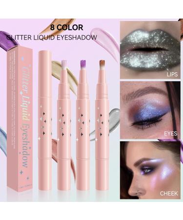 Buy Long Lasting Glitter Liquid Eyeshadow Quick-Drying Diamond Shimmer in Ice Blue | Multi-Dimensional Eye Looks for Women - Buy Online on GoSupps.com