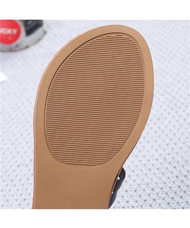 Bunion Corrector Sandals for Women - Orthopedic Toe Ring Sandals for Bunions - Comfortable Flat Sole Open Toe Sandals in Black (Size 8) - Buy Online on GoSupps.com