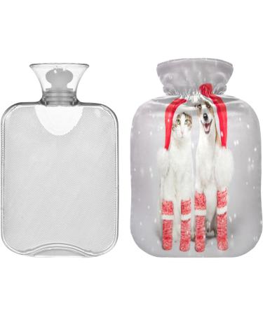 Shop Dog & Cat Christmas Hat Hot Water Bottle - 2L Fleece Cover for Hot & Cold Compresses | International Shipping - Buy Online on GoSupps.com