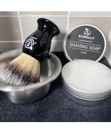Shaving Soap Cream 2pack for Men by Echolly- Sandalwood Shave Soap for Shaving Brush and Bowl- Smoothest Wet Men's Shaving Cream Soap Barber Soap 2pack 3 oz - Buy Online on GoSupps.com
