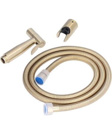 Hand Bidet Set - Stainless Steel Bidet Sprayer with Adjustable Water Pressure | Portable Space-Saving Design | Easy Installation - Gold Finish - Buy Online on GoSupps.com