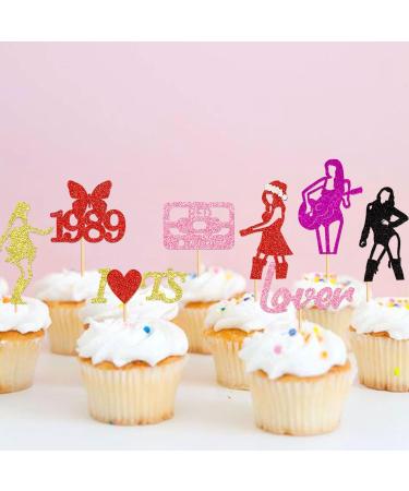 Blumomon 32Pcs Popular Singer Cupcake Toppers Popular Singer Birthday Party Decoration Music Themed Party Fans Party Decoration Singer-32 - Buy Online on GoSupps.com
