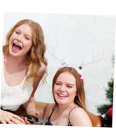 ABOOFAN 2 Pairs Christmas Flocked Antlers Hair Clips Headbands Handmade Diy Materials Headdress Diy Parts Diy Simulated Antlers Diy Deer Horn Hair Accessories White Artificial Flocking - Buy Online on GoSupps.com