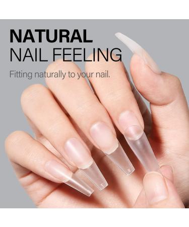 AILLSA Coffin Matte Soft Gel Nail Tips Kit with UV Light - Nail Extension Kit with 4 in 1 Glue Gel for Halloween Nail Art - Buy Online on GoSupps.com