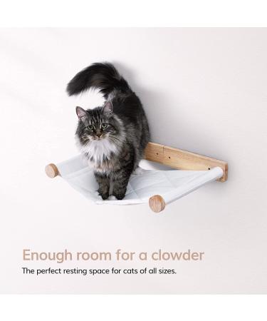Furmia Cat Wall Hammock - Modern Wall Mounted Cat Shelves for Cats up to 40 lbs (White) - Buy Online on GoSupps.com