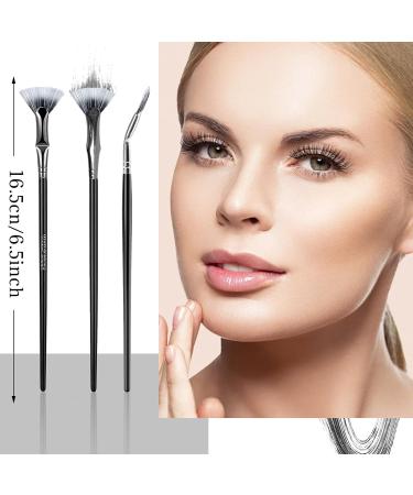5PCS Folding Scalloped Lash Brush Set - Soft Mascara Fan Brushes for Perfect Lashes | Eyelash Makeup Tools for Upper & Lower Lashes - Buy Online on GoSupps.com