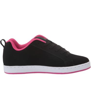 DC Women's Court Graffik Casual Low Top Skate Shoe - Black Pink - Size 42.5 EU - International Shipping Available - Buy Online on GoSupps.com
