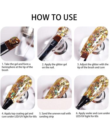 Glitter Gel Nail Polish Set Long-Lasting UV LED 8 Colors Smooth Texture Shellac Gel Varnish UV Gel Polish Nail Polish for Beginners Nail Art Manicure - Buy Online on GoSupps.com