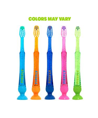 Firefly Light-Up Timer Kids Toothbrush 2 Pack - Soft Bristles with Suction Cup | Assorted Colors - Buy Online on GoSupps.com