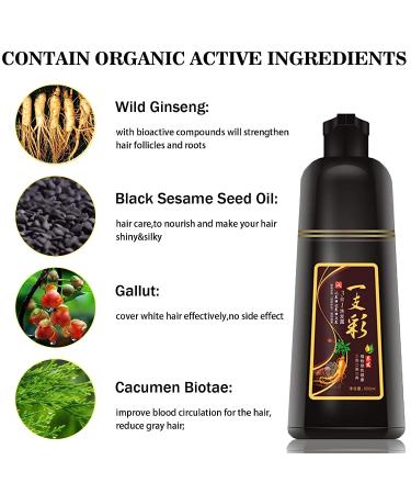 Natural Chestnut Brown Hair Color Shampoo for Gray Hair 500ML - Instant Hair Dye for Men & Women - Long Lasting & Easy to Use - Buy Online on GoSupps.com