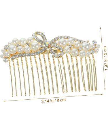Didiseaon Alloy Rhinestone Hair Comb Pearl Headpiece Flower Girl Hair Accessory Comb Headband Bun Holder Clip Pearl Headbands Girls Headband Wedding Bride Decorate Rhinestones - Buy Online on GoSupps.com