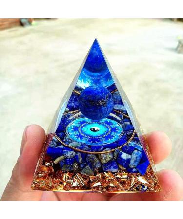 Ycyngcheng Moonstone & Lapis Lazuli Orgone Crystal Pyramid 6CM - Energy Tower for Reiki Chakra Healing and Nature Jewelry - Buy Online on GoSupps.com