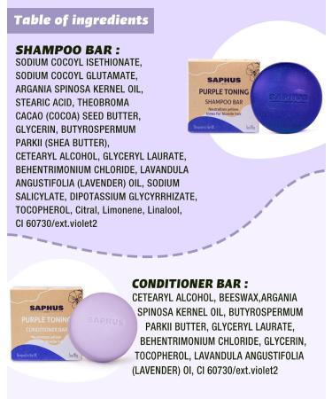 Purple Shampoo & Conditioner Bar Set | Neutralizes Brassy Tones | Sulfate Free | Travel Friendly for All Hair Types - Buy Online on GoSupps.com
