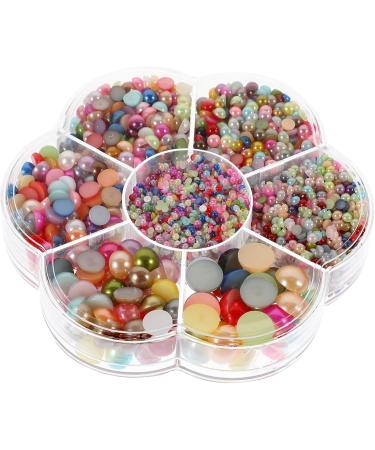 ibasenice 5 Boxes Clothing & Accessories Diy Charms Nail Diy Flatback Pearl Charm Manicure Decor Headdress Pearl Diy Headdress Decoration Half Round Pearl for Crafts Abs Boxed - Buy Online on GoSupps.com