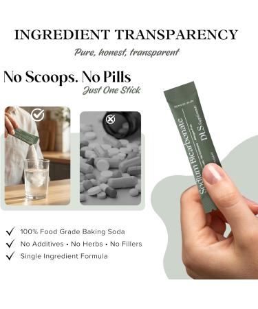 DLS Sodium Bicarbonate Supplement Pure Organic Powder Sticks 3g Each 30 Single-Serve Sachets Vegan Gluten Free Non-GMO Premium Dietary Supplement for Digestive Support & pH Balance Fitness - Buy Online on GoSupps.com