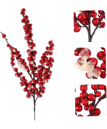 Zerodeko 4 Pcs Christmas Cuttings Faux Branches Artificial Christmas Stems Christmas Berries for Crafts Christmas Wreath Berries Flowers Home Decoration Household Christmas Tree Red Plastic - Buy Online on GoSupps.com