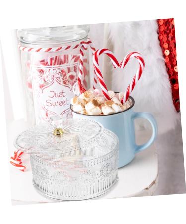 OUNONA Box Trinket Case Candy Jar with Covers Embossed Trinket Candy Bowl with Lid Crystal Covered Jars Glass Jewelry Case Covered Sugar Bowl The Pet Jewelry Jar Miss Earrings - Buy Online on GoSupps.com