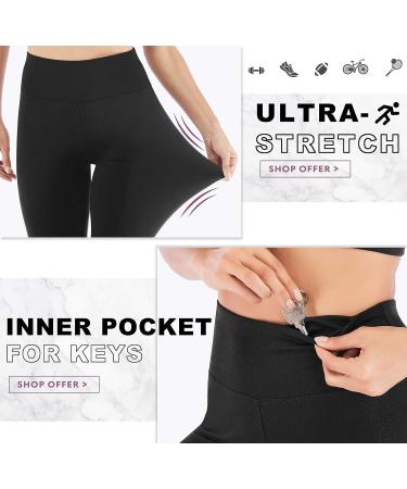 IUGA High Waisted Yoga Leggings with Inner Pocket - Women's Workout Pants (Large, Black) - Buy Online on GoSupps.com