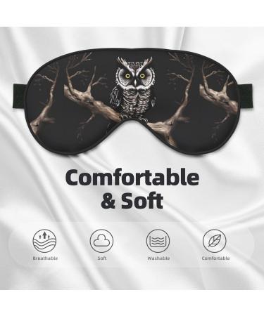 Late Night Owl Unisex Adjustable Blackout Sleep Eye Mask - Perfect for Home Travel Yoga & Office Naps - Buy Online on GoSupps.com