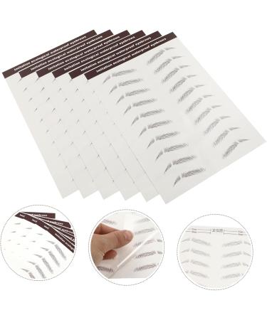 Balacoo 6pcs Eyebrow Stickers 3d Stickers Brown Eyebrow Sticker Imitation Eyebrow Sticker 6d - Buy Online on GoSupps.com