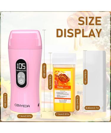 Demine Honey Wax Roller Kit for Hair Removal - Portable Wax Warmer for Sensitive Skin - Includes 2 Cartridges, 10 Wax-removing Wipes, 100pcs Wax Strips - Buy Online on GoSupps.com