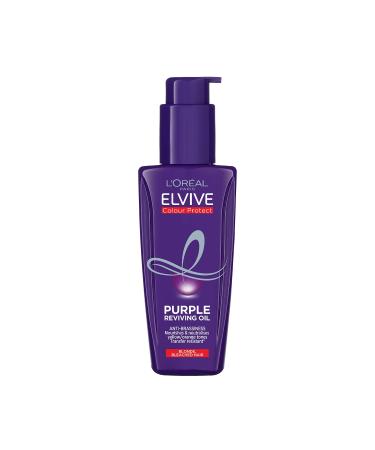 L'Oreal Paris Elvive Colour Protect Purple Anti-Brassiness Hair Oil For Highlighted Brunette Blonde & Grey Hair 100ml