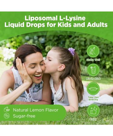Liposomal L-lysine 1000MG Liquid Drops Lysine Supplement for Women & Kids Essential Amino Acid with Monolaurin Vitamin C & D3 Zinc for Lip & Skin Health Collagen & Immune Support 2 Fl Oz - Buy Online on GoSupps.com