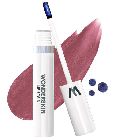 Wonderskin Wonder Blading Lip Stain Peel Off Masque - Teinte L vres Brune Longue Dur e Imperm able Et R sistante Au Transfert Maquillage Peel Off Au Fini Mat (Demure Masque) Demure Stain & Go