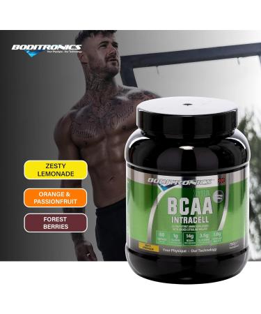 Boditronics BCAA Intracell Xtra Intra Workout Powder Branched Chain Amino Acid Supplement with Vitamin B6 & B3 Immune Booster Electrolytes (Zesty Lemonade 750g) Zesty Lemonade 750g - Buy Online on GoSupps.com