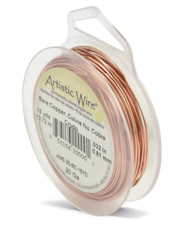 Artistic Wire, 12 Gauge (2.1 mm), Bare Copper, 10 ft (3.1 m)