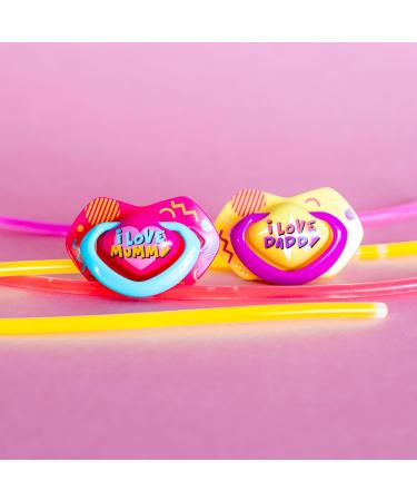 Canpol Babies Silicone Pacifiers - 2 Pack (6-18m) Neon Love Girl - Safe & Soft for Baby - Buy Online on GoSupps.com