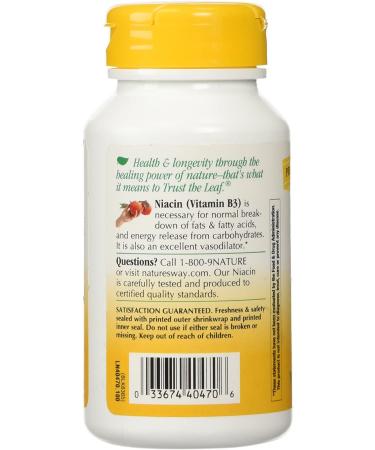 Nature's Way Niacin 100mg - High-Potency 100 Capsules for Heart Health - Buy Online on GoSupps.com