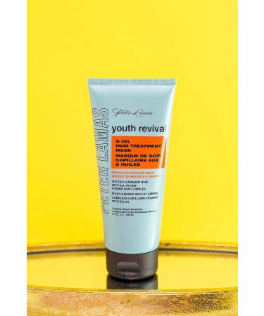 Peter Lamas Youth Revival 5 Oil Hair Treatment Mask - Hydrating, Shine-Boosting, and Repairing Hair Mask for Dry, Damaged, and Color-Treated Hair - Vegan, Sulfate & Paraben-Free - 6.70 oz (1 Pack) - Buy Online on GoSupps.com
