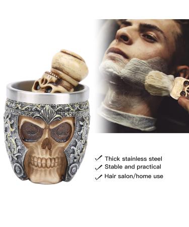 Premium Beard Razor Set | Stainless Steel Bowl Brush & Skull Design | Perfect Grooming Kit for Men - Buy Online on GoSupps.com