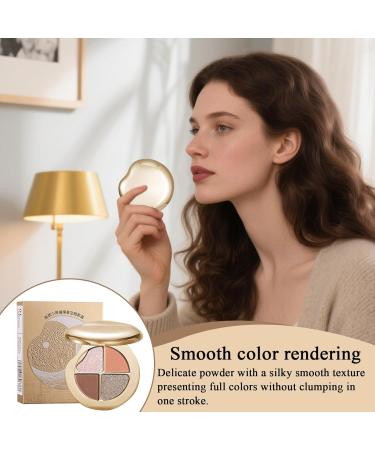 Makeup Eyeshadow Palette 4In1 Eyeshadow Palette Blush Highlighter Glitter Suitable for Women Teens Girls Travel No 2 - Buy Online on GoSupps.com