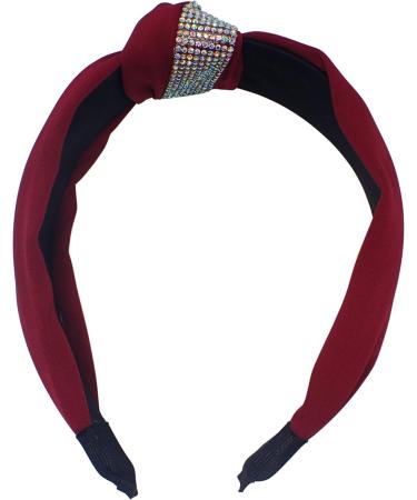 Topkids Accessories Diamante Knot Alice Bands Adult Women Hair Accessories for Women Hair Bands for Women Thick Headband Womens Headbands Head Bands Adult Women Wide Headbands (Red) - Buy Online on GoSupps.com