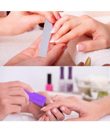SIQUK Nail Polish Remover Kit - Finger and Toe Nail Clips, Cotton Pads, Files, Cuticle Peeler, and Brush - Gel Nail Removal Set (Purple) - Buy Online on GoSupps.com