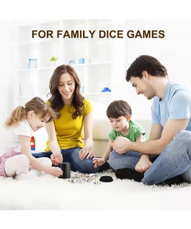 PU Leather Felt-Lined Dice Cup Set | Silent Shaker for Board Games | Set of 6 16mm Dice Included - Buy Online on GoSupps.com