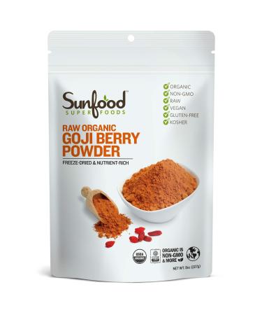 Sunfood Raw Organic Goji Berry Powder 8 oz (227 g)
